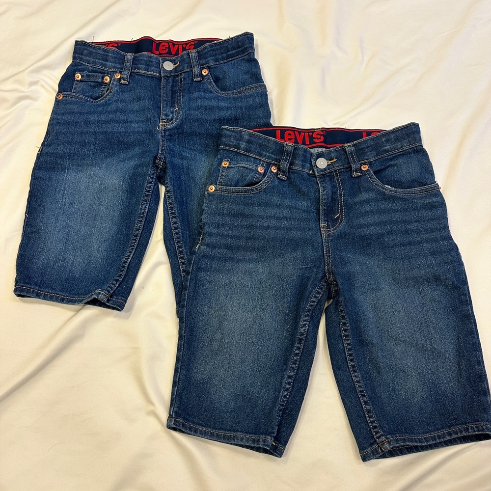 Levi's Kids Dark Blue Denim Shorts